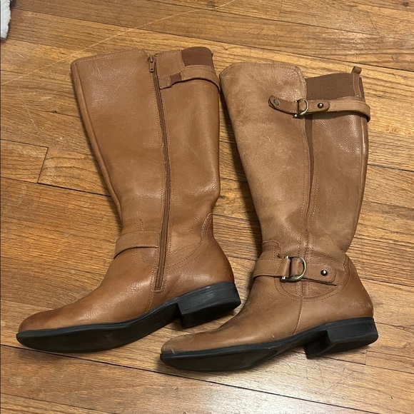 Brown Leather Naturalizer Riding Boots- Jaya - Picture 2 of 11